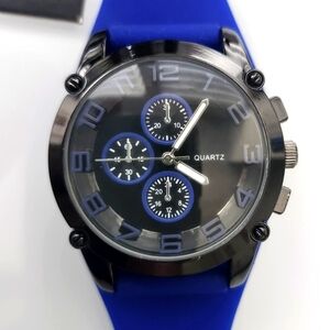 Blue and Black Quartz Watch NWT